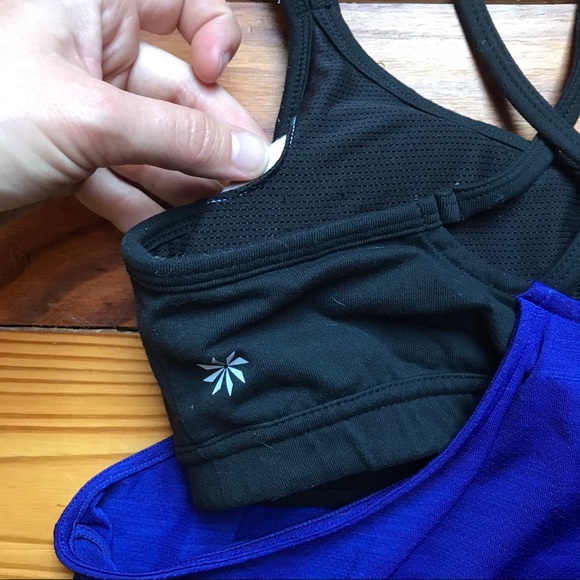Athleta Blue Black Built-in Bra Tank Top, EUC, S - Picture 10 of 15
